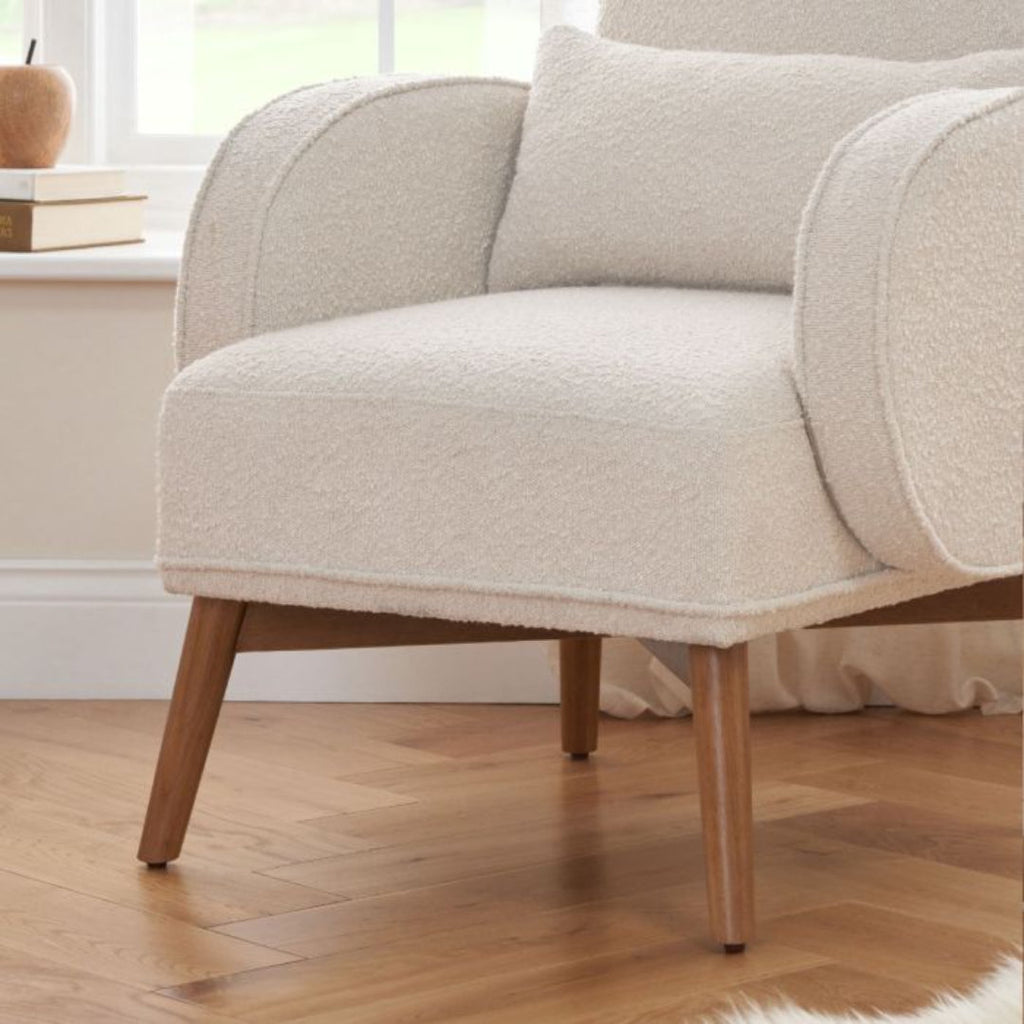 Tutti Bambini Micah Rocking Chair & Footstool - Fresh Cream