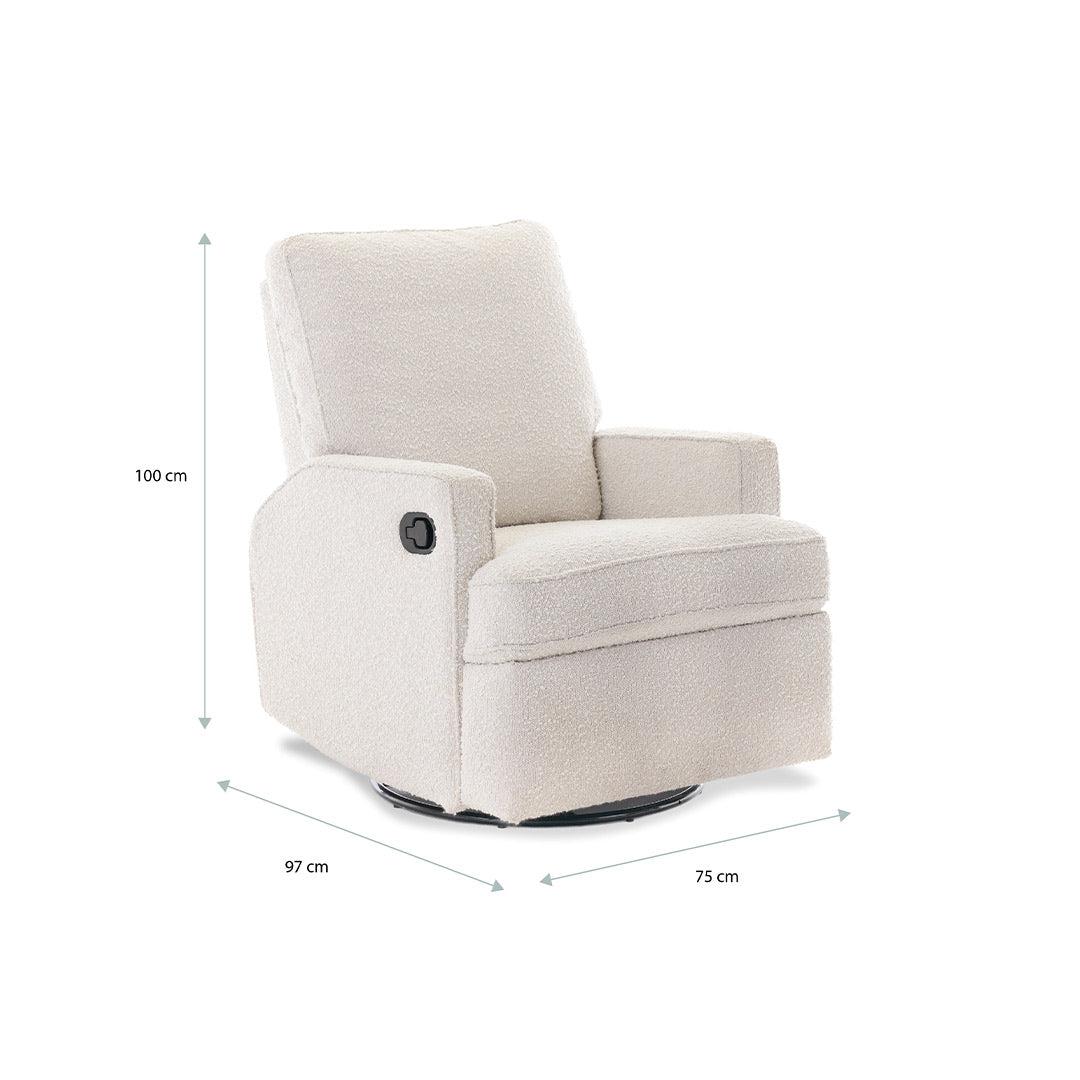 Obaby Madison Swivel Glider Recliner Chair - Bouclé Style