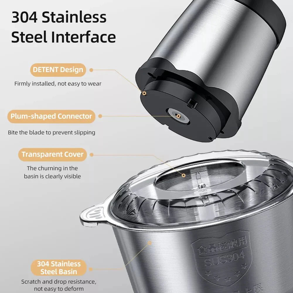 SLICONIQ – 2L Food Chopper with 300W Motor & 4D Stainless Steel Blades for Fast, Even Results