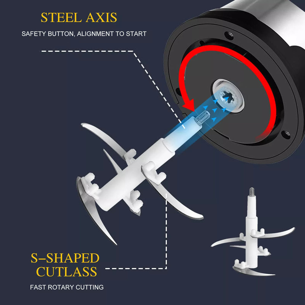 SLICONIQ – 2L Food Chopper with 300W Motor & 4D Stainless Steel Blades for Fast, Even Results