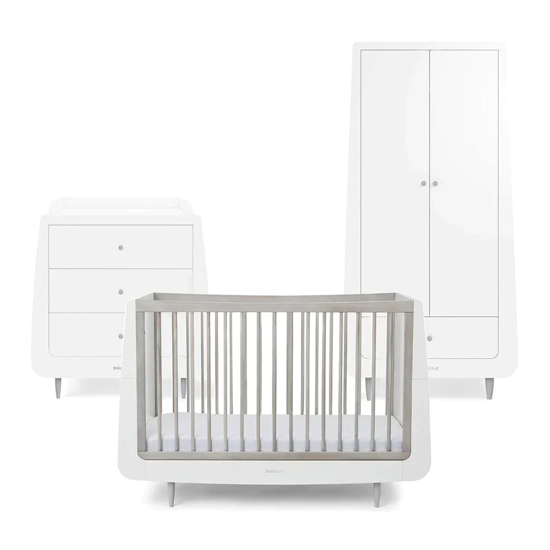 Snuzkot 3 Piece Nursery Furniture Set - The Natural Edit - Silver Birch