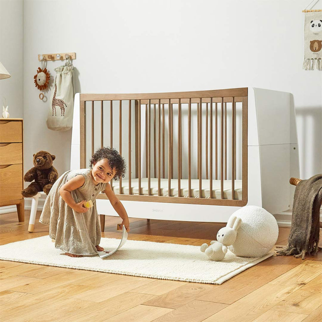 Snuzkot 3 Piece Nursery Furniture Set - The Natural Edit - Walnut