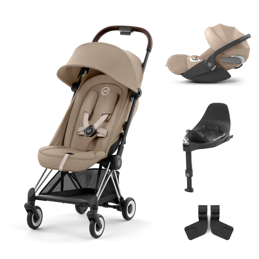 Cybex Coya Compact Stroller + Cloud T Travel System 2023 - Cozy Beige