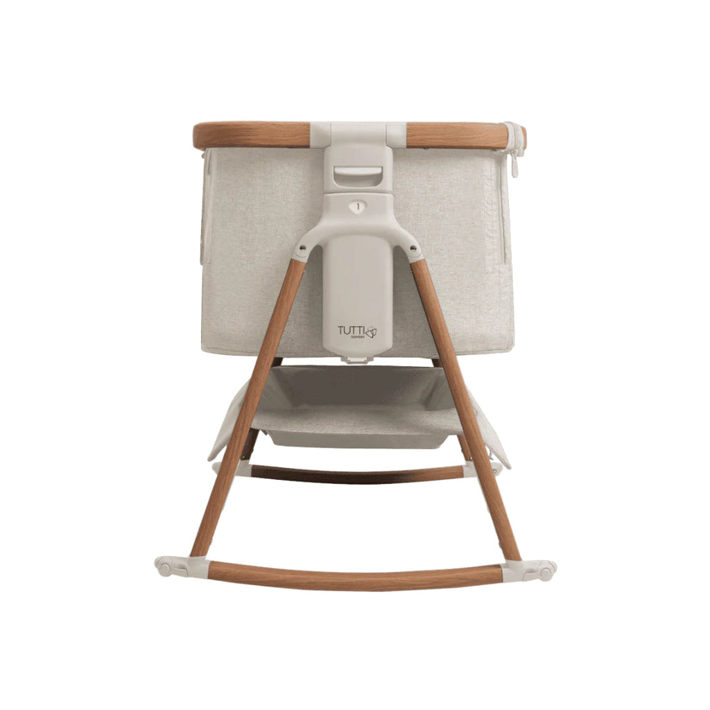 Tutti Bambini CoZee Air Bedside Crib - Walnut & Ecru