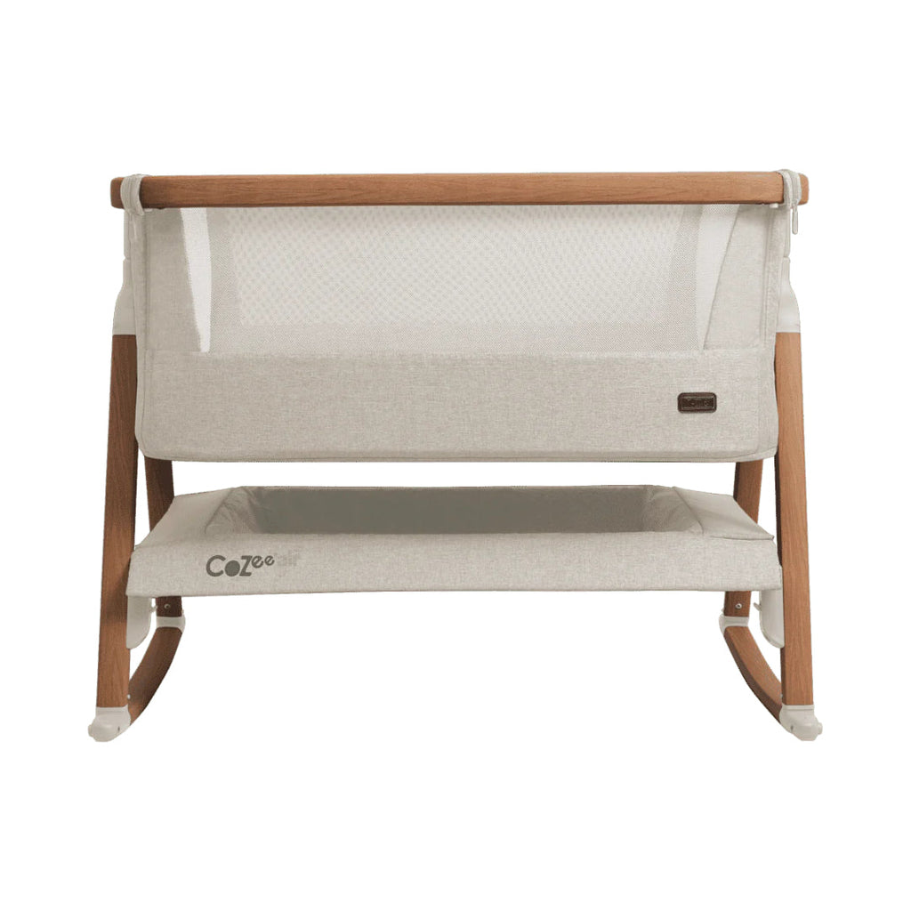 Tutti Bambini CoZee Air Bedside Crib - Walnut & Ecru