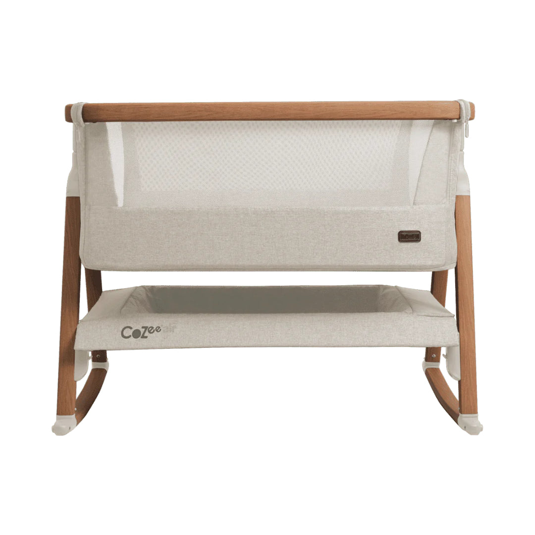 Tutti Bambini CoZee Air Bedside Crib - Walnut & Ecru