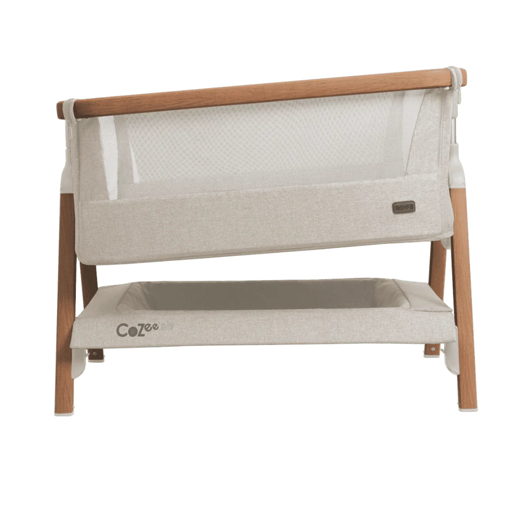 Tutti Bambini CoZee Air Bedside Crib - Walnut & Ecru