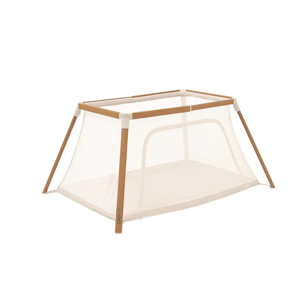 Tutti Bambini CoZee Go 3-in-1 Bassinet, Travel Cot & Playpen - Walnut & Ecru