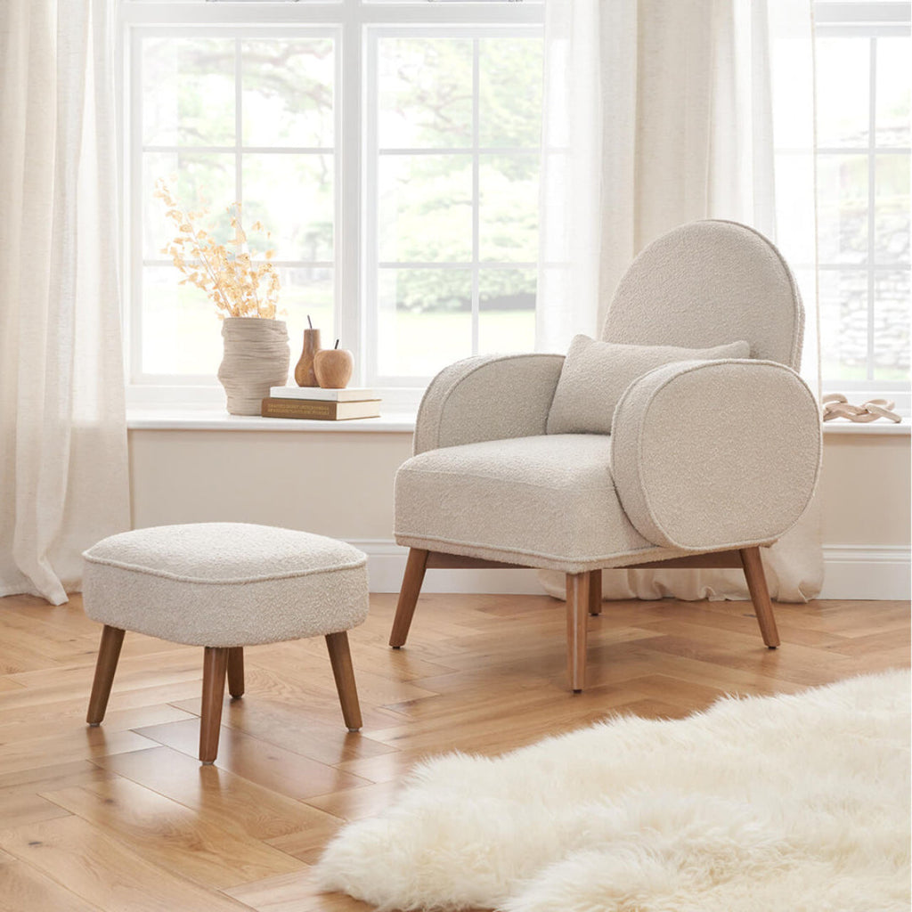 Tutti Bambini Micah Rocking Chair & Footstool - Biscuit