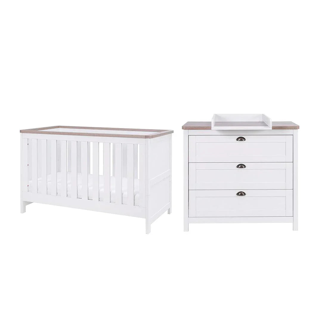 Tutti Bambini Verona 2 Piece Room Set - White/Oak
