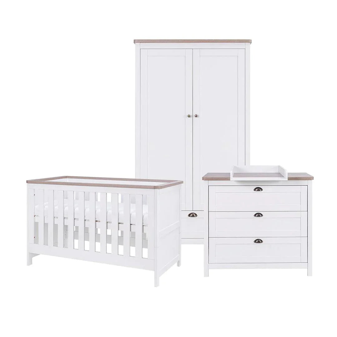 Tutti Bambini Verona 3 Piece Room Set - White/Oak