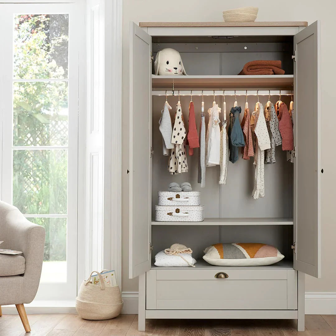 Tutti Bambini Verona 3 Piece Room Set - Dove Grey/Oak